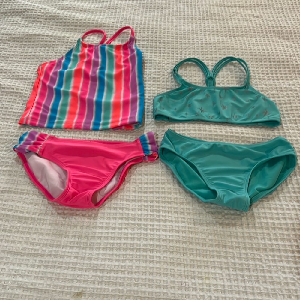 2 girls 2 piece bathing suits-size 10